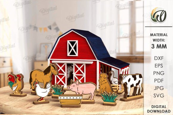 3D Farm Laser Cut Home Decor SVG Guide