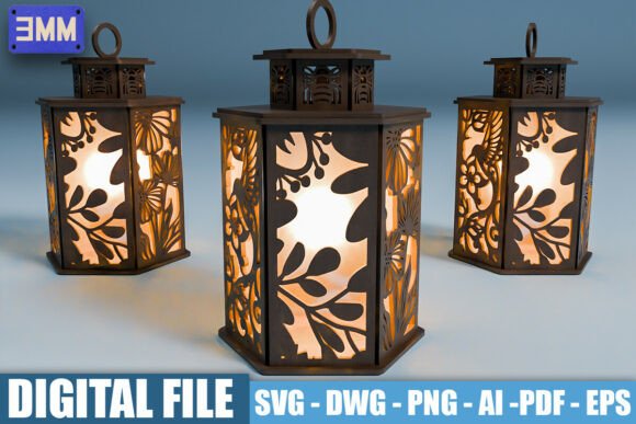 3D Floral Lantern Laser Cut Files: Transforming Digital Designs into Tangible Light