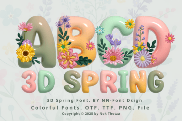 3D Spring: A Vibrant Font for Seasonal Design