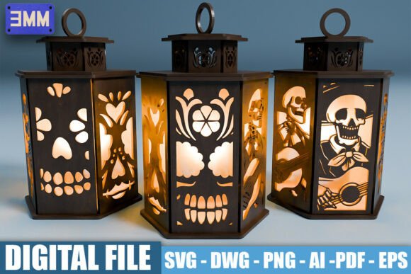 Crafting 3D Day of the Dead Lanterns