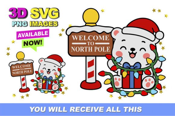 Crafting Magic with the Polar Bear Christmas Topper 3D SVG