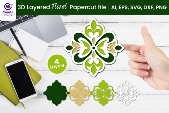 Creating Depth and Dimension with 3D Layered Floral Paper Cutting SVG Designs