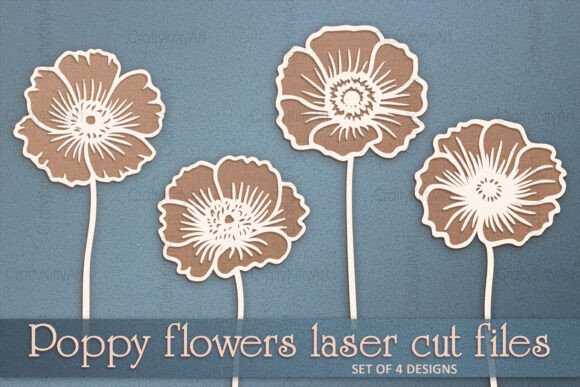 Creating Dimensional Art with 3D Poppy Flowers SVG Paper Laser Cutting Templates