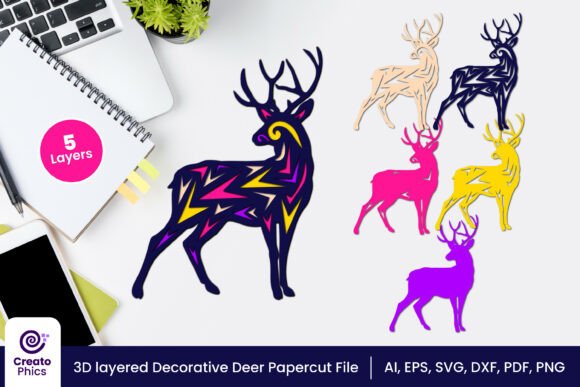 Elevate Your Craft Game with 3D Layered Deer Paper Cutting SVG Designs
