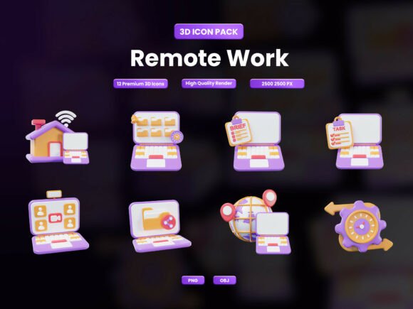 Elevating Digital Communication with the Remote Work 3D Icon Pack