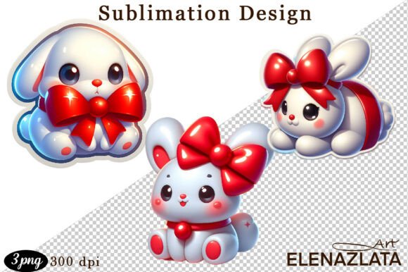 Enhance Your Holiday Projects with Christmas Bubble Funny 3D Cliparts
