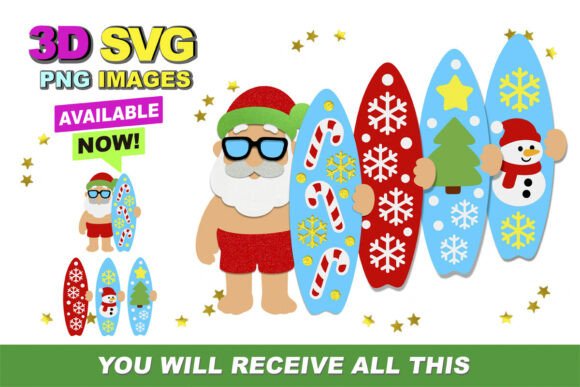 Evaluating the Summer Santa Claus 3D SVG and Clipart Collection for Crafters