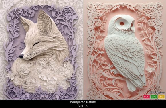 Exploring Depth and Calm with 3D Paper Relief Illustrations Vol 13