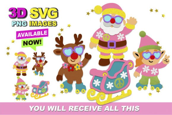 Exploring the Groovy Retro Christmas 3D SVG for Modern Crafters