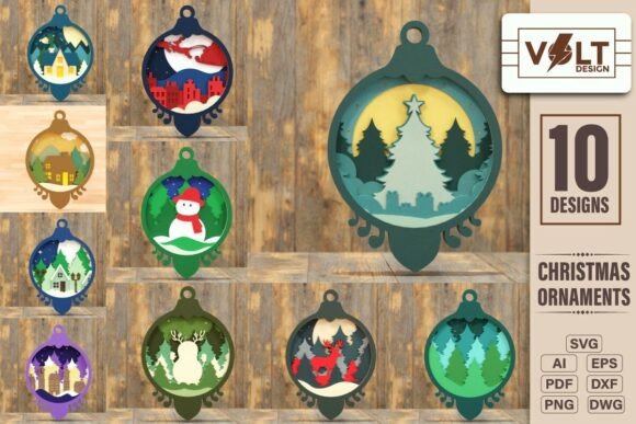 Mastering the Christmas Ornament 3D SVG BUNDLE of 10 for Professional Papercraft Results