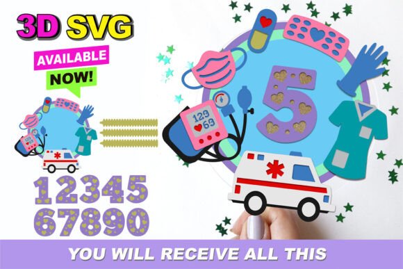 Nurse Cake Topper 3D SVG: Crafting Professional Celebrations