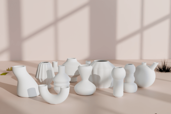 Set of Aesthetic 3D Printing Vases: Transforming Digital Files into Modern Decor