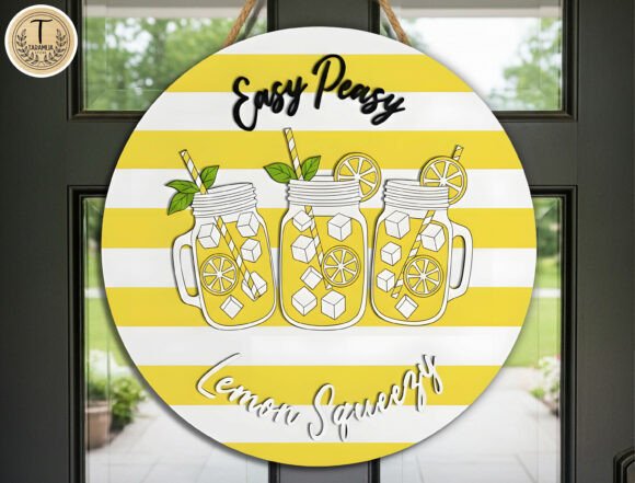 Strategic Curb Appeal: Leveraging the Summer Lemonade Door Hanger 3D LaserCut for Brand and Home Impact