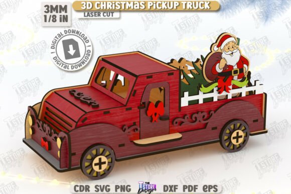Strategic Implementation of 3D Christmas Pickup Truck Laser Cut CNC Designs for Seasonal Business Growth