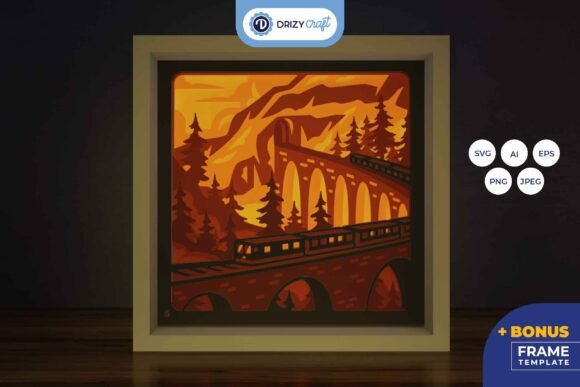 Trains on the Mountains 3D Layered: A Guide to Paper Cutting Artistry