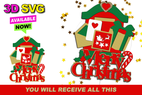 Transform Your Holiday Decor with the Santa Claus Mailbox Topper 3D SVG