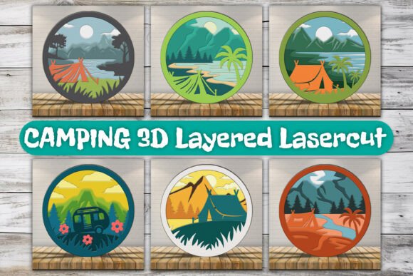 Transforming Outdoor Spaces with Camping Decorations 3D Layered Lasercut Designs