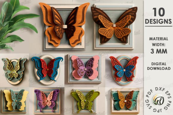 Understanding the 3D Butterfly Wall Decors Bundle Laser for Digital Crafting