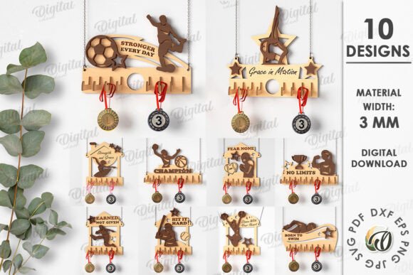 Unlocking Creativity with the 3D Medal Holders Bundle Laser Cut